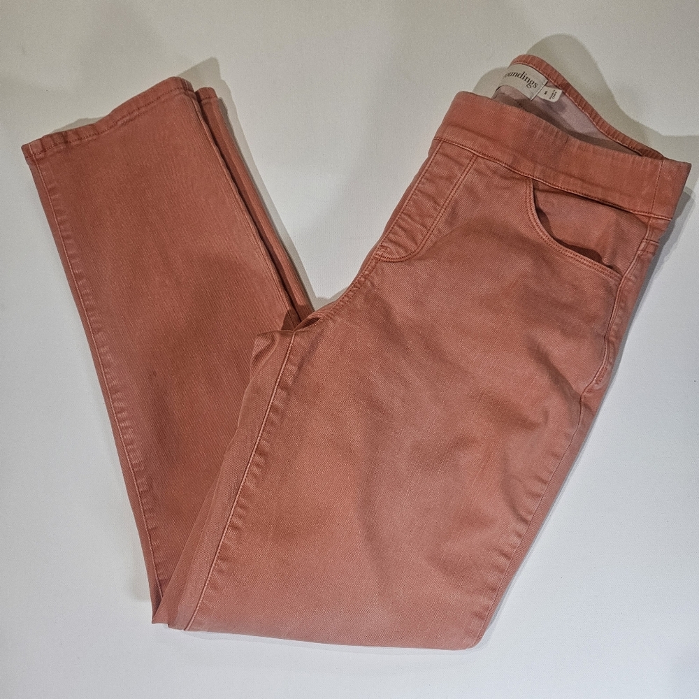 Soft Surroundings Womens Jeans Medium Orange Mid Rise Skinny Coastal Style Denim